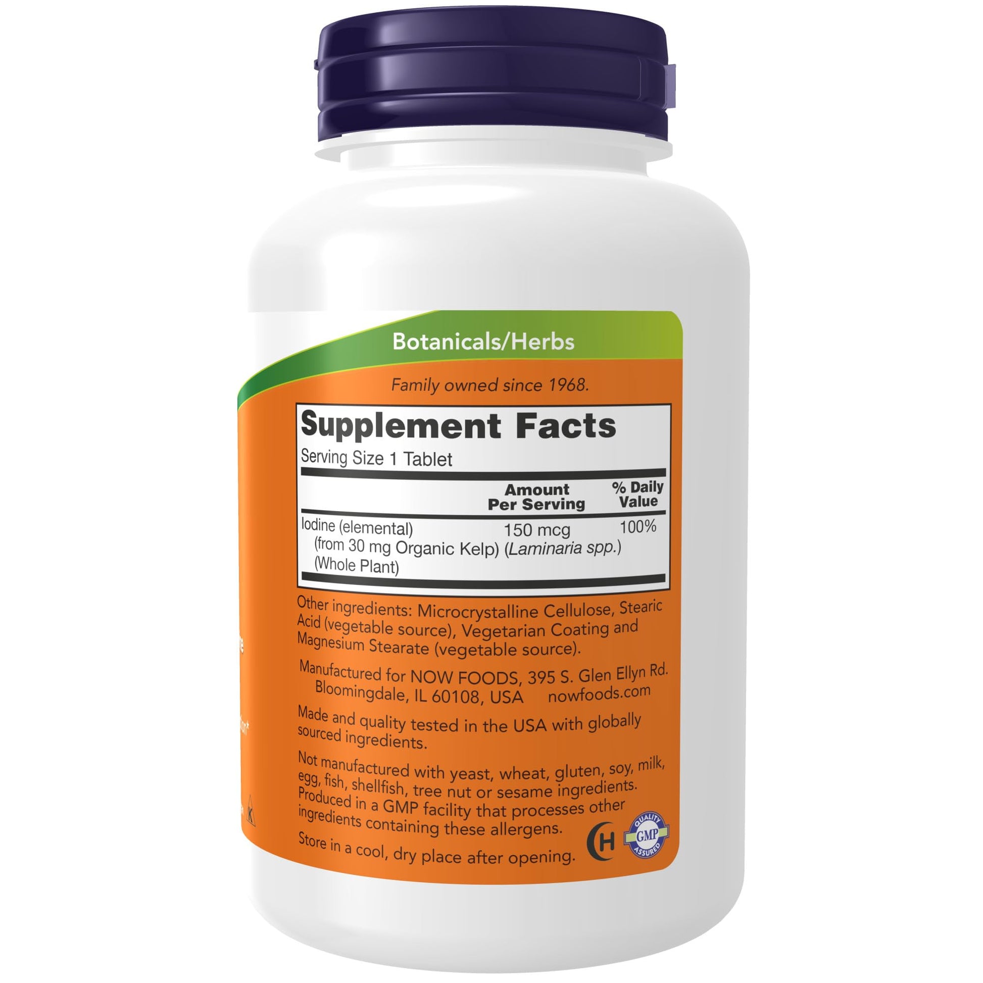 NOW Foods Supplements, Kelp 150 mcg of Natural Iodine, Easier to Swallow Tablet, Super Green, 200 Tablets Nirvana Guru