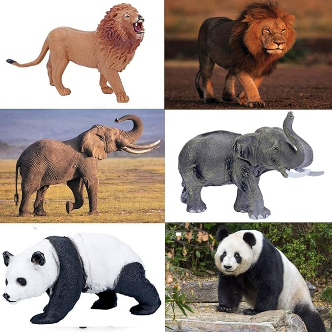 BOLZRA Safari Animals Figures Toys, Realistic Jumbo Wild Zoo Animal Figurines Plastic African Jungle Animals Playset for Kids Toddlers, 14 Piece Gift Set nirvanaguru