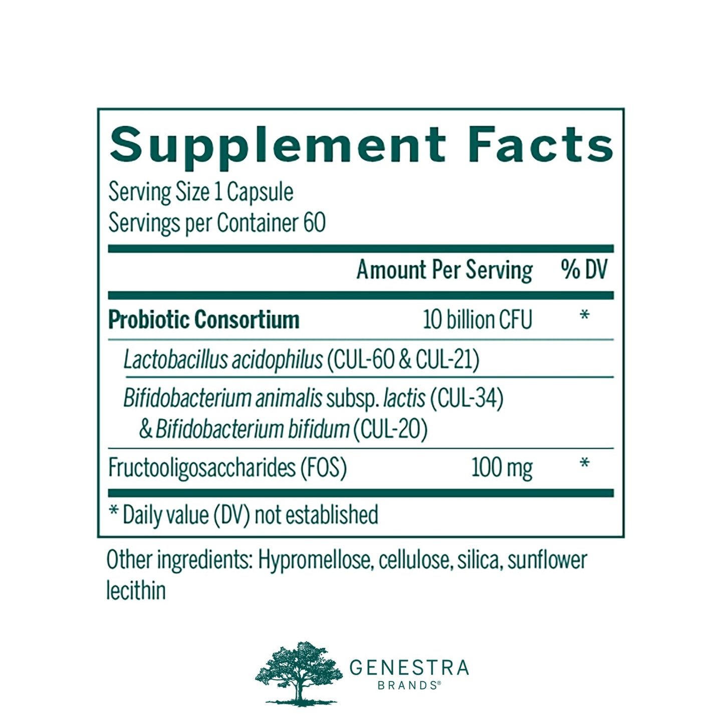 Genestra Brands - HMF Forte Probiotic Supplement - Four Strains of Probiotics to Promote GI Health - 120 Capsules - Nirvana Guru