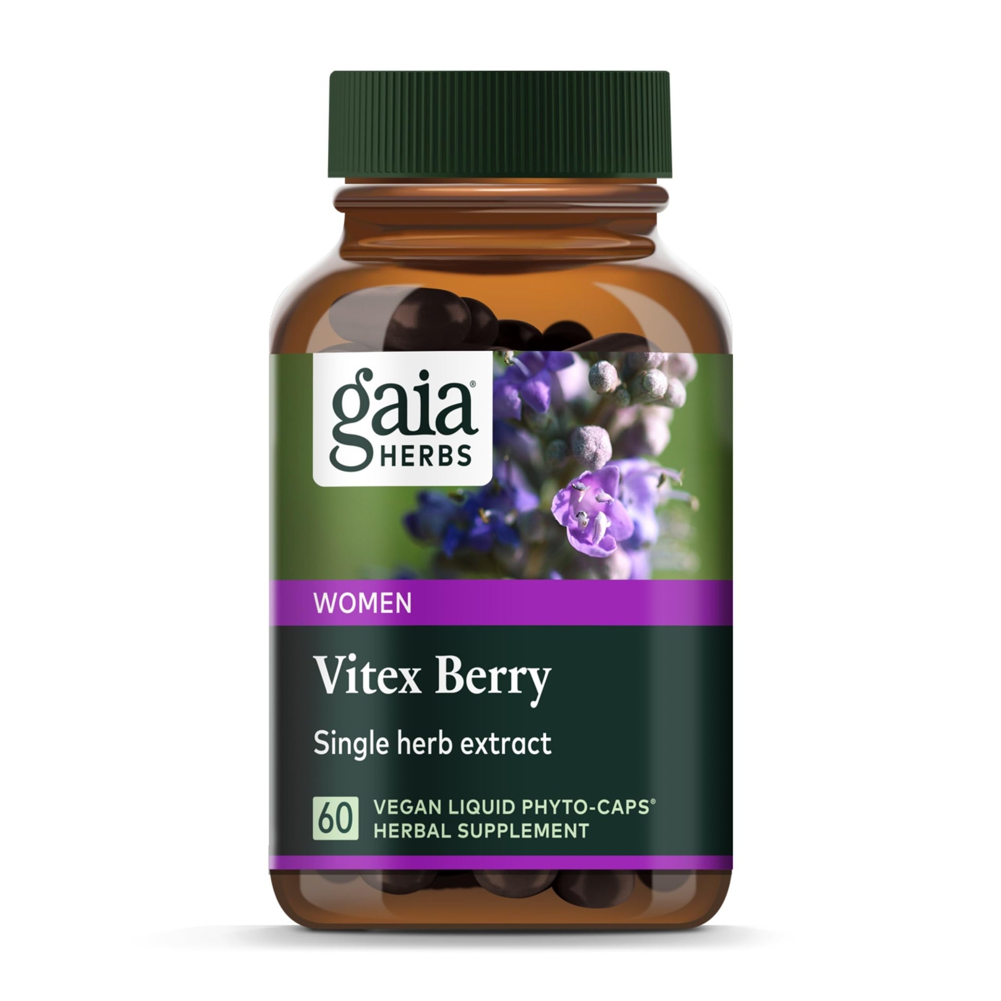 Gaia Herbs Vitex Berry - Supports Hormone Balance & Fertility in Women - 60 Vegan Liquid Phyto-Capsules (30-Day Supply) - Nirvana Guru