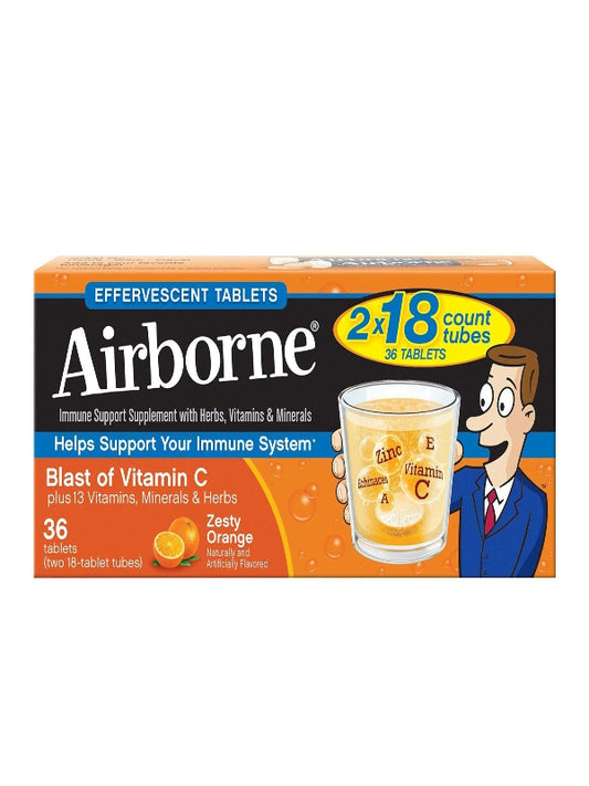 Airborne Immune Support Supplement Effervescent Tablets, 2 pk./18 ct. Nirvana Guru