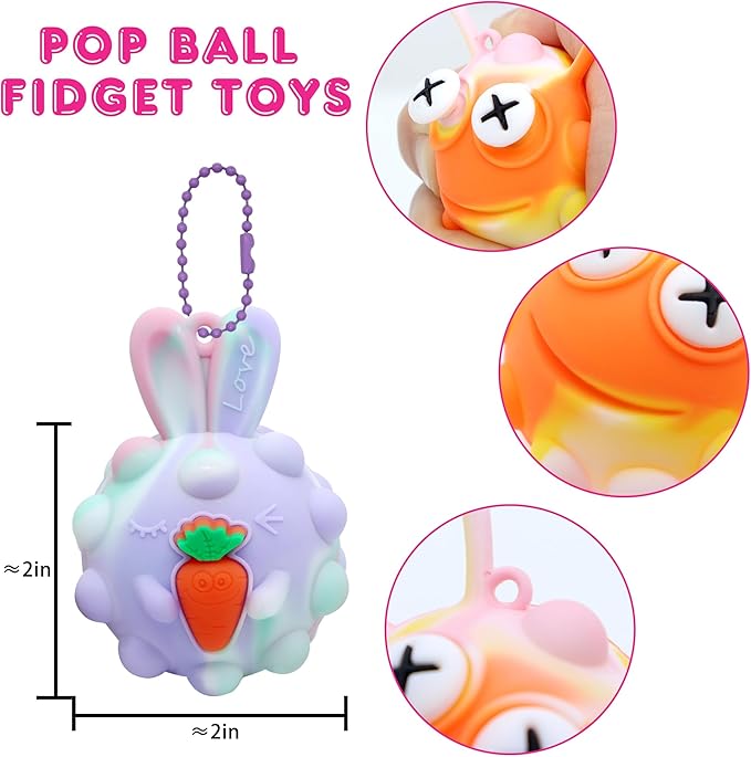 18 PACK Animal Pop Balls Party Favors for Kids,3D Pop Balls Fidget Toys,Birthday Gifts for Boys & Girls,Goodie Bag Stuffers,Pinata Stuffers,Carnival Prizes,Treasure Box Toys,Kids Prizes nirvanaguru