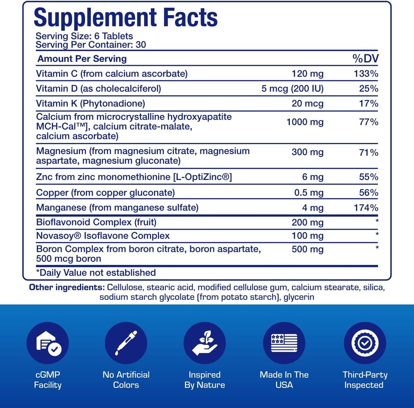 Clinical Calcium Complex Bone Supplement - Restorative Calcium Magnesium Zinc D3 Supplement for Bone Health Strength & Density Support with Antioxidant Bioflavonoids - High Absorption - 15 Servings Nirvana Guru