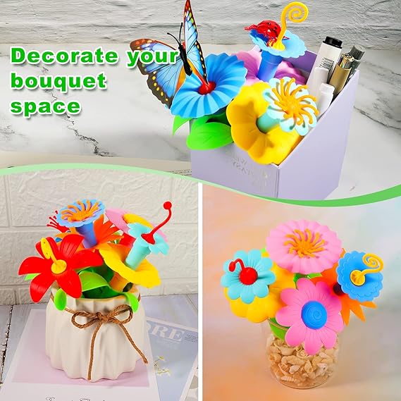 Birthday Toys Gifts for 3 4 5 6 Years Old Toddler Girls Boys, 156 PCS Insect Flower Garden Building Educational STEM Learning Pretend Play Gardening Set, Gifts for Preschool Kids Age 3+ nirvanaguru