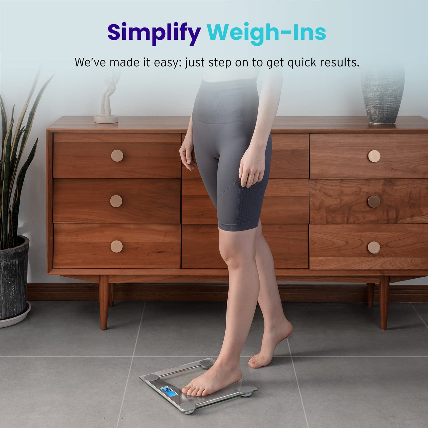 Etekcity Digital Body Weight Bathroom Scale, Large Blue LCD Backlight Display, High Precision Measurements,6mm Tempered Glass, 400 Pounds Nirvana Guru