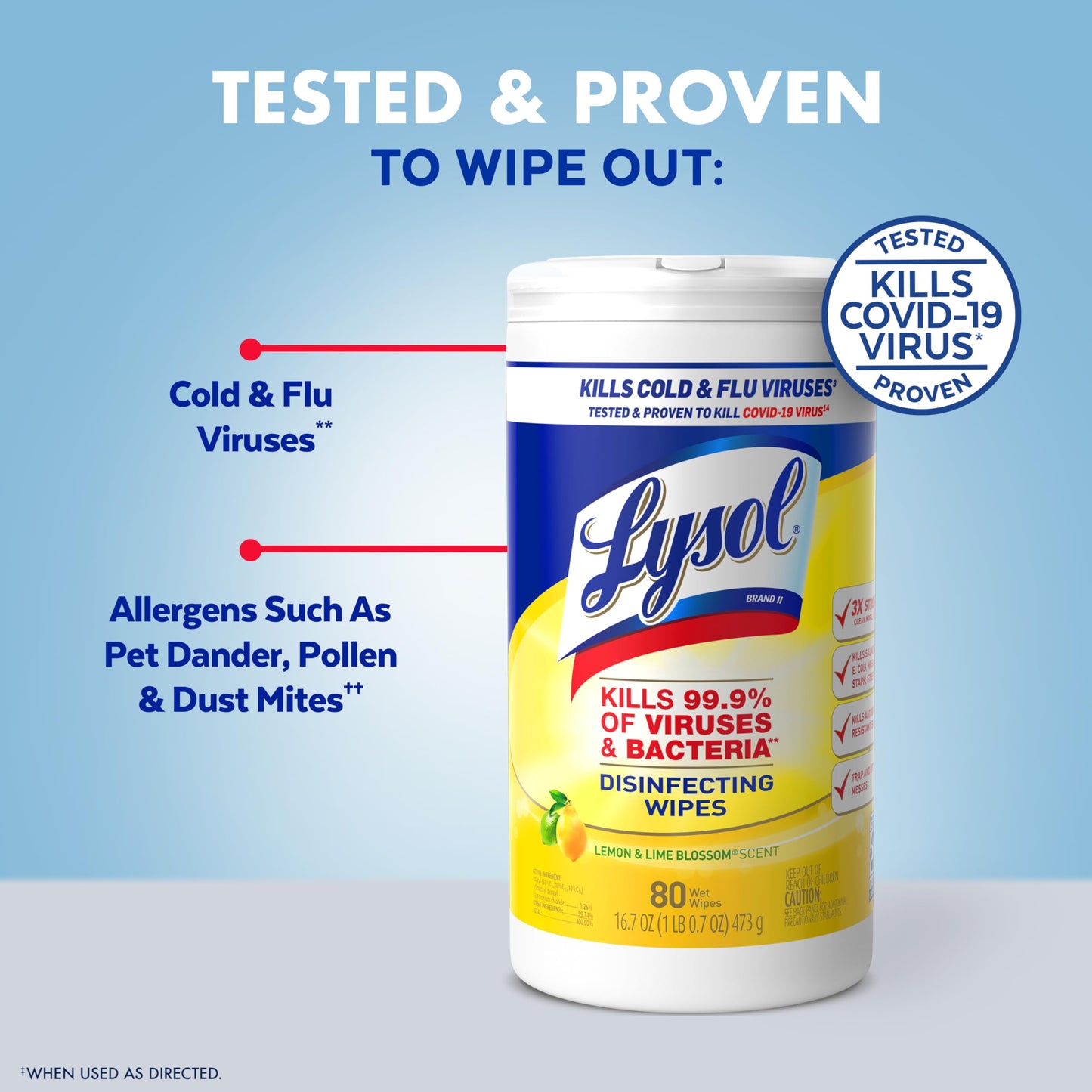 Lysol Disinfectant Wipes Bundle, Multi-Surface Cleaning Wipes, For Disinfecting & Cleaning, contains Lemon & Lime Blossom, Crisp Linen, & Mango & Hibiscus, 3x80 ct, (240 ct Total)