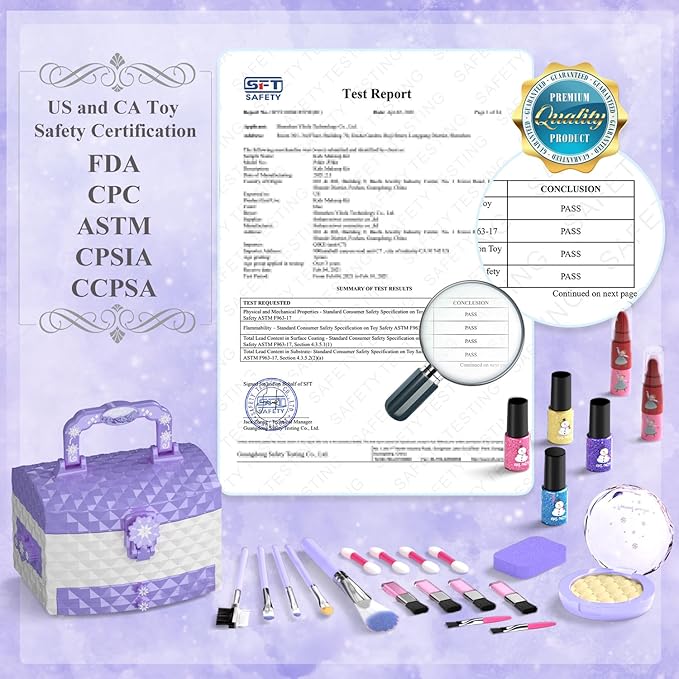 PERRYHOME Kids Makeup Set for Girl 56 Pcs Washable Real Cosmetic, Non-Toxic Frozen Toys Toddler Makeup Kit, Princess Dress up Christmas & Birthday Girl Gift for 3 4 5 6 7 8 9 10 11 12 Year Old Girls nirvanaguru