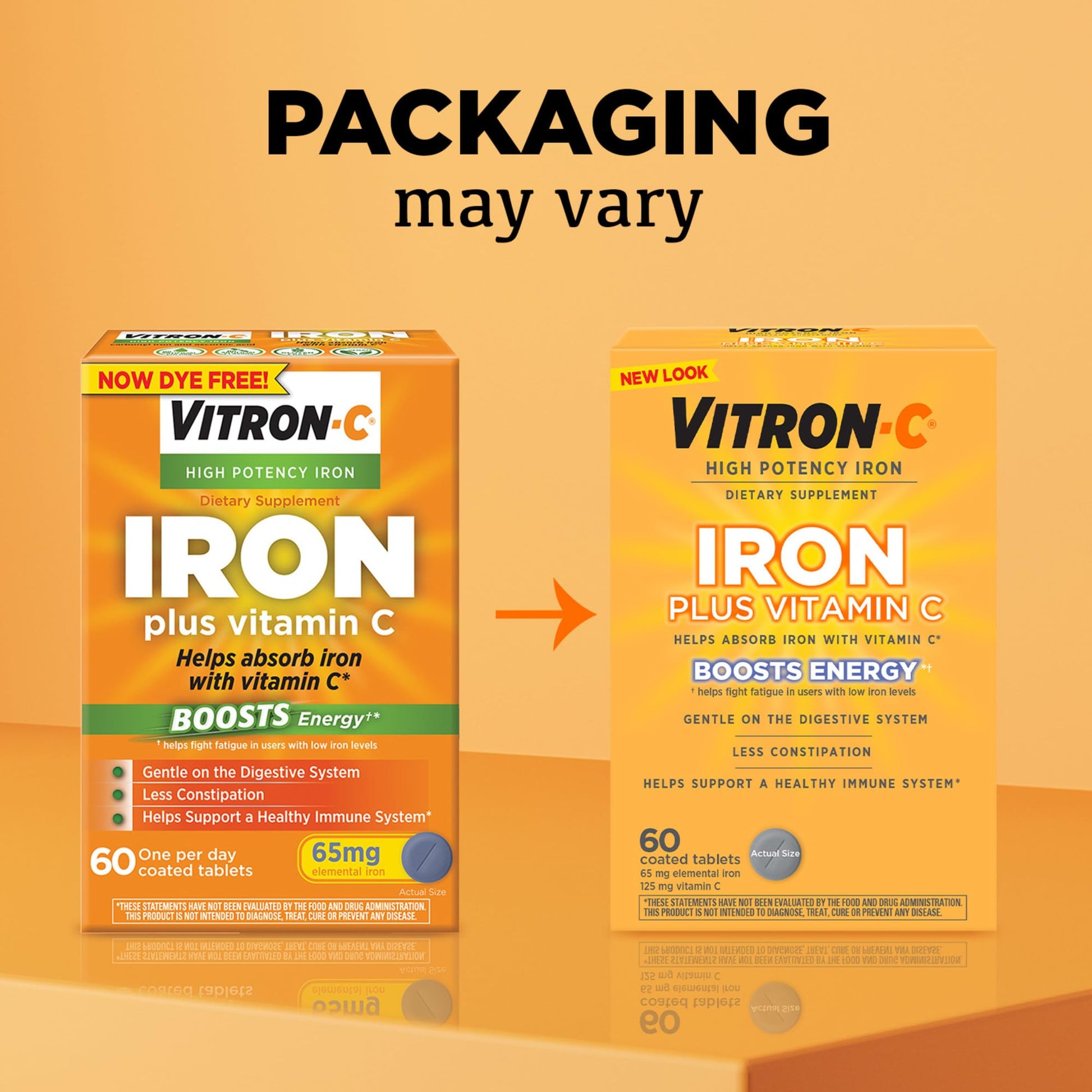 Vitron-C Iron Supplement, Immunity Support Iron Supplements with Vitamin C, Iron Pills for Immune Support, 60 Count Nirvana Guru