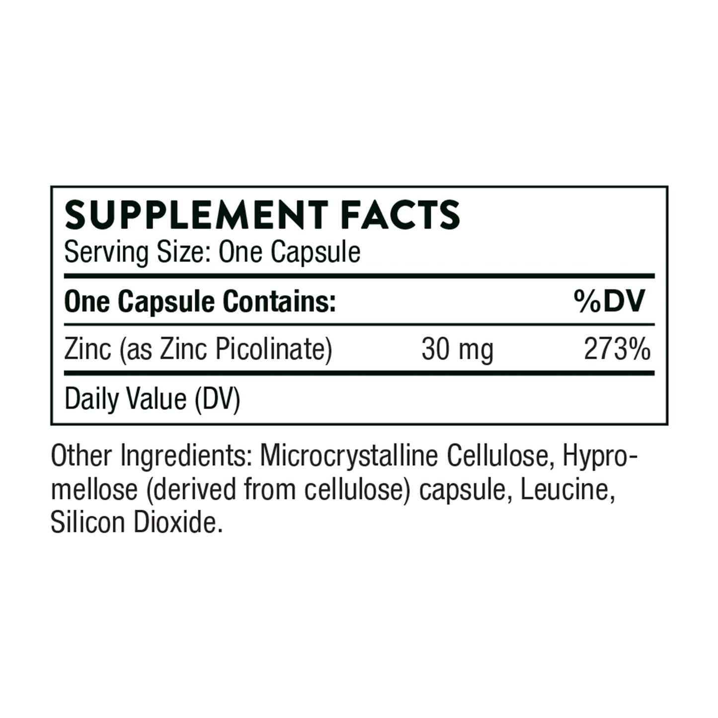 THORNE Zinc Picolinate 30 mg - Well-Absorbed Zinc Supplement for Growth and Immune Function* - 60 Capsules - Nirvana Guru