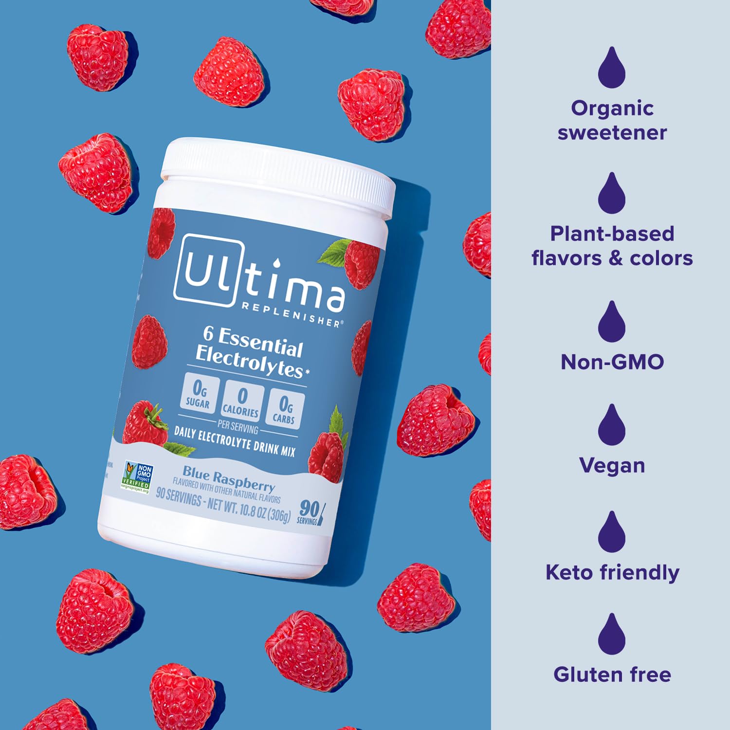 Ultima Replenisher Daily Electrolyte Powder Drink Mix – Sugar Free – Lemonade, 90 Servings – Hydration Powder with 6 Key Electrolytes and Trace Minerals – Keto Friendly, Vegan, Non-GMO - Nirvana Guru