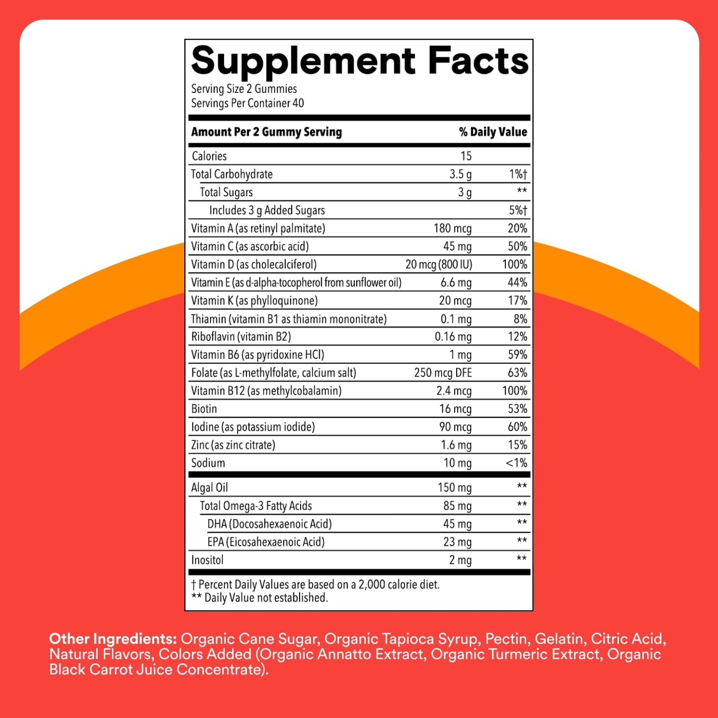 SmartyPants Kids Multivitamin Gummies - Improved Formula: Omega 3 (DHA/EPA), Vitamins D3, C, B12, B6, Vitamin A, K & Zinc, Gluten Free, Three Fruit Flavors, 60 Count (30 Day Supply)