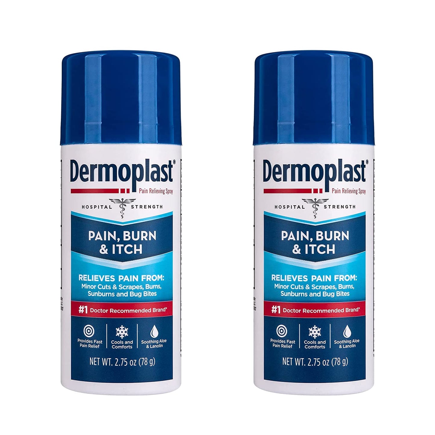 Dermoplast Pain, Burn & Itch Relief Spray for Minor Cuts, Burns and Bug Bites, 2.75 Oz (Packaging May Vary)