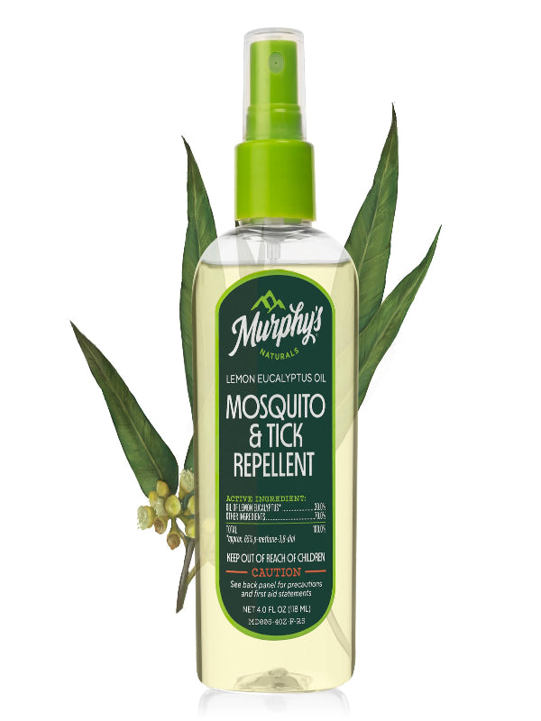 Murphy's Naturals Mosquito & Tick Bug Repellent Spray, Oil of Lemon Eucalyptus for Skin + Outdoor Gear, DEET-Free, 4 Ounce Pump, 2-Pack
