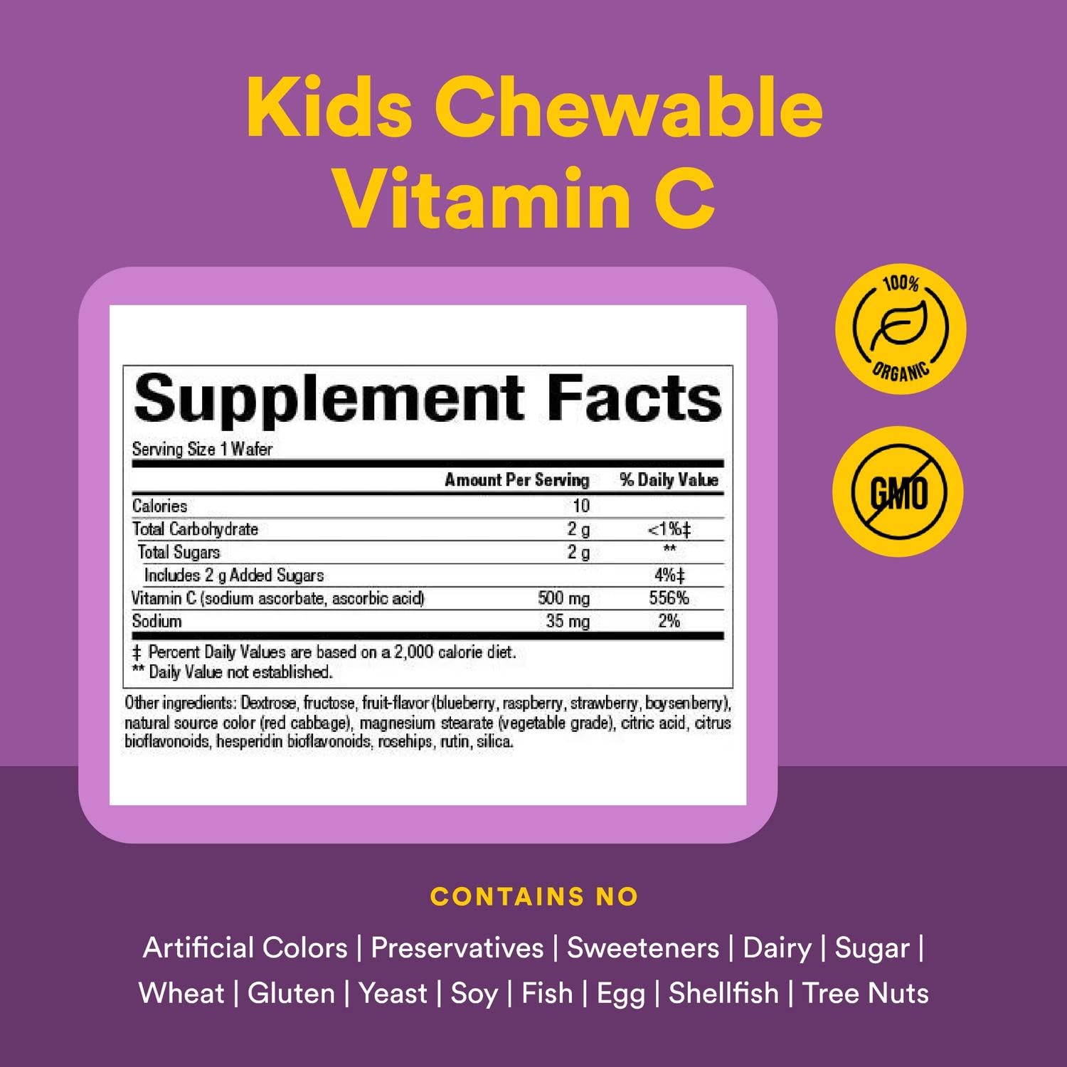 Natural Factors, Kids Chewable Vitamin C 500 mg, Supports Immune Health, Bones, Teeth and Gums, Tangy Orange, 180 Count (Pack of 1) - Nirvana Guru