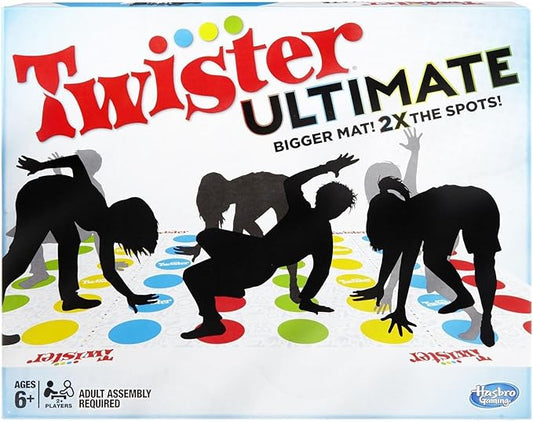 Hasbro Gaming Twister Ultimate: Bigger Mat, More Colored Spots, Family, Kids Party Game Age 6+; Compatible with Alexa (Amazon Exclusive) nirvanaguru
