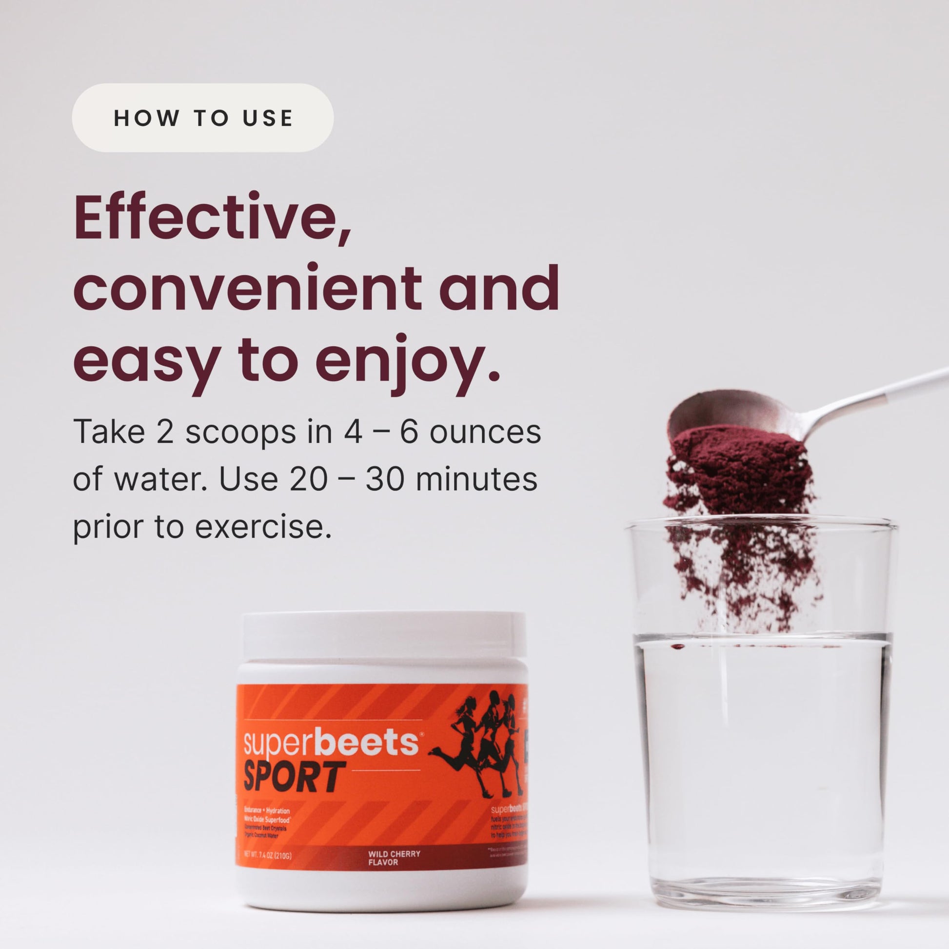 HumanN SuperBeets Sport Endurance Pre Workout Powder – NSF Certified – Nitric Oxide Supplement – Caffeine, Creatine & Stimulant Free Energy – Wild Cherry Flavor, 20 Servings - Nirvana Guru