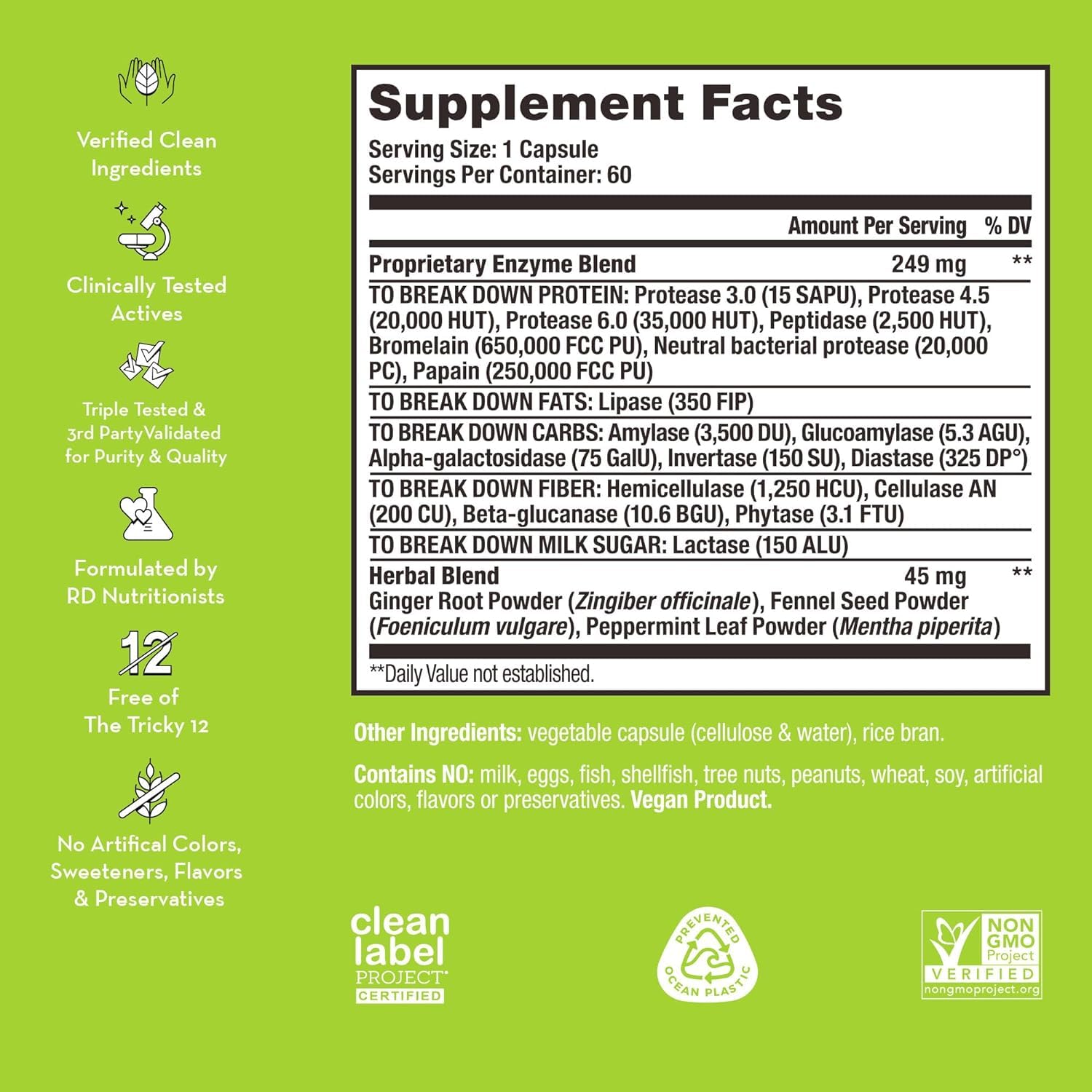 HUM Flatter Me Digestive Enzymes Bloating Supplement - Fast-Acting Bloat Relief for Digestive Health & Debloating Multi Enzyme | Bloat Pills, Anti Bloat Pills, Vegan 60 Servings Nirvana Guru