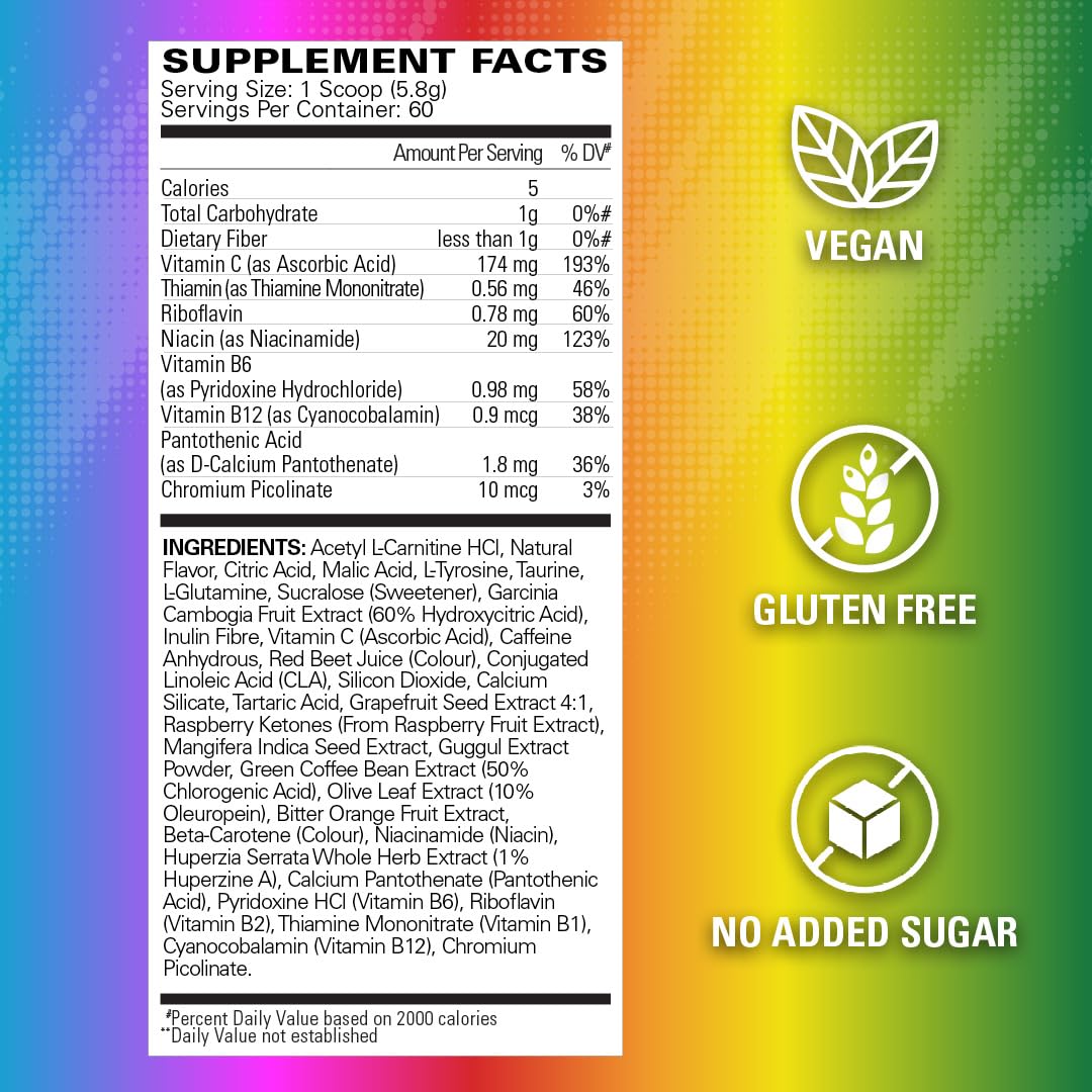 EHP Labs OxyShred Pre Workout Powder - Preworkout Powder with L Glutamine & Acetyl L Carnitine, Energy Boost Drink - Mango, 60 Servings Nirvana Guru