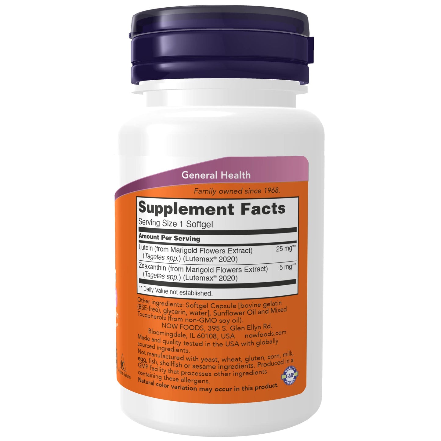 NOW Foods Supplements, Lutein & Zeaxanthin with 25 mg Lutein and 5 mg Zeaxanthin, 60 Softgels - Nirvana Guru