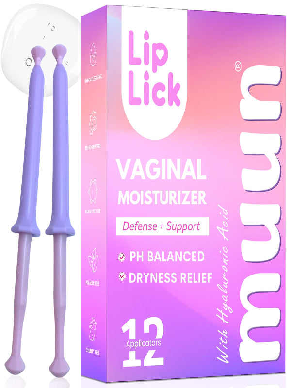 Muun Vaginal Moisturizer - Pack 12 Immediate Intimate Hydration - Dryness Burning Itching Discomfort Relief with Hyaluronic Acid - pH Balance - Estrogen & Hormone Free Nirvana Guru