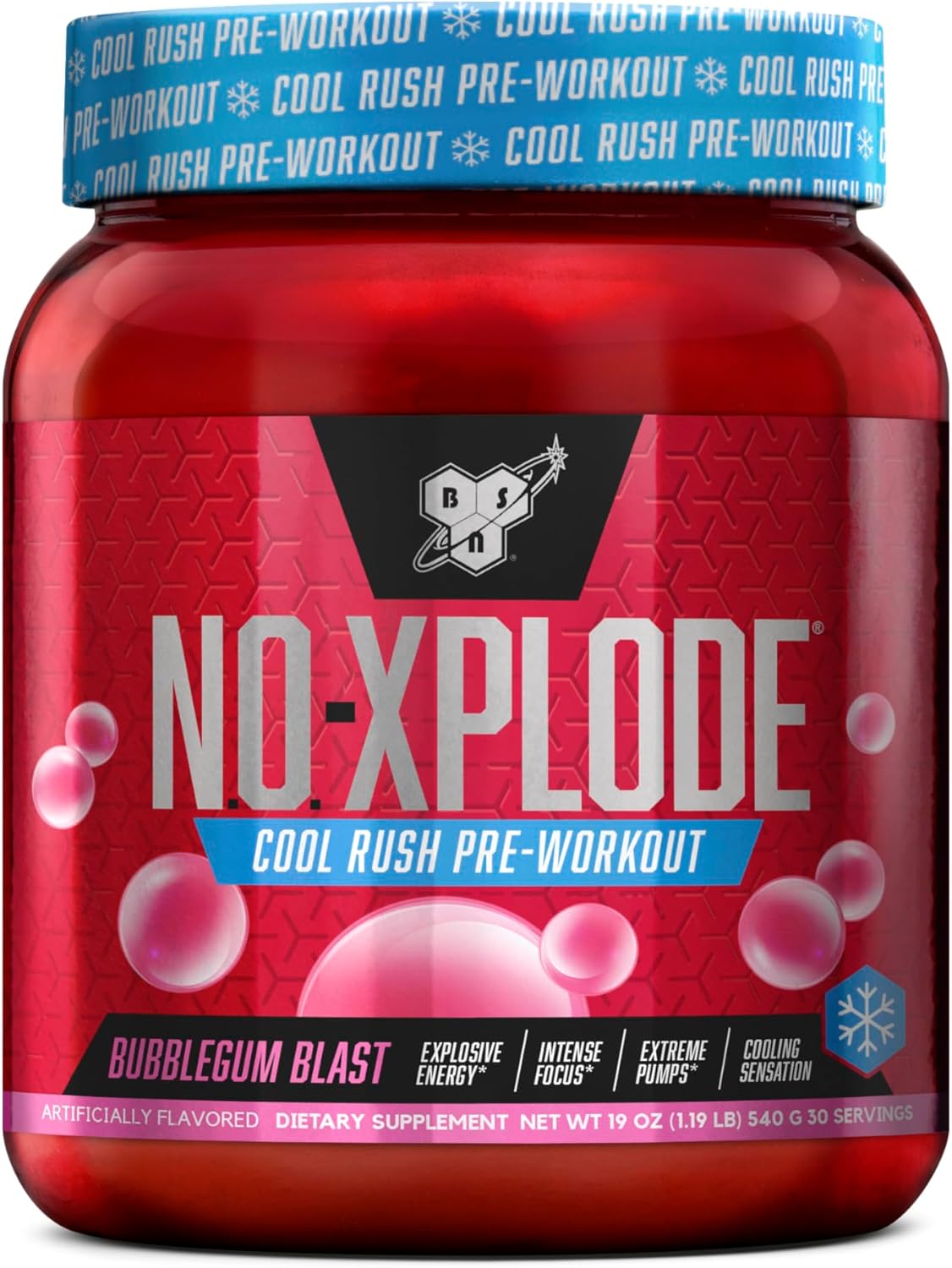 BSN N.O.-XPLODE Pre Workout Powder, Energy Supplement for Men and Women with Creatine and Beta-Alanine, Flavor: Fruit Punch, 30 Servings Nirvana Guru