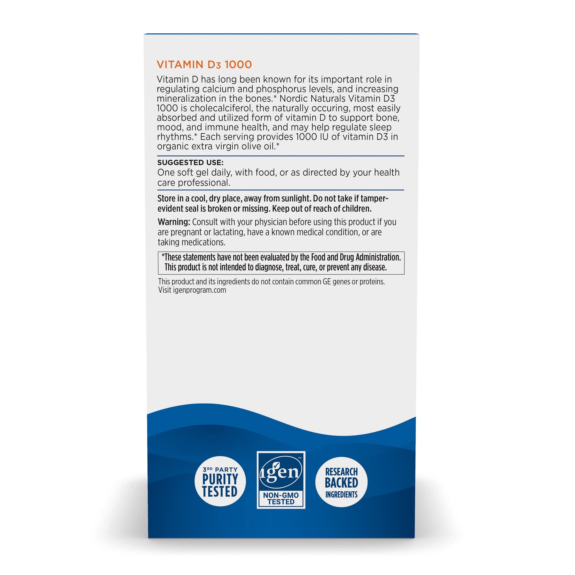 Nordic Naturals Vitamin D3 5000, Orange - 120 Mini Soft Gels - 5000 IU Vitamin D3 - Supports Healthy Bones, Mood & Immune System Function - Non-GMO - 120 Servings - Nirvana Guru