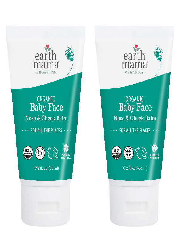 Earth Mama Organic Baby Face Nose & Cheek Balm | Moisturizer with Calendula Oil for Dry Skin Care, Natural Petroleum Jelly Alternative (2-Fluid Ounce) Nirvana Guru