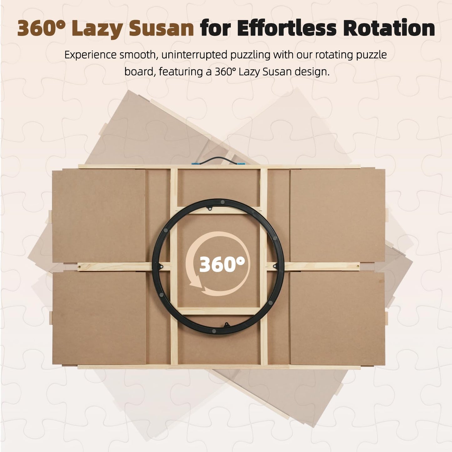 ALL4JIG 1500 Piece Rotating Puzzle Board with Drawers and Cover,25"x34"Portable Wooden Jigsaw Puzzle Table for Adults Portable,Lazy Susan Spinning Puzzle Boards Birthday Gift for mom Nirvana Guru