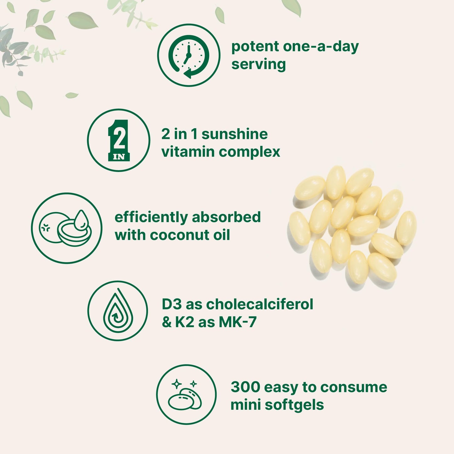 Micro Ingredients Vitamin D3 10,000 IU + K2 MK-7 200 mcg, 300 Softgels | Virgin Coconut Oil | 2-in-1 Bone, Immune & Heart Support | Easy to Swallow, Non-GMO