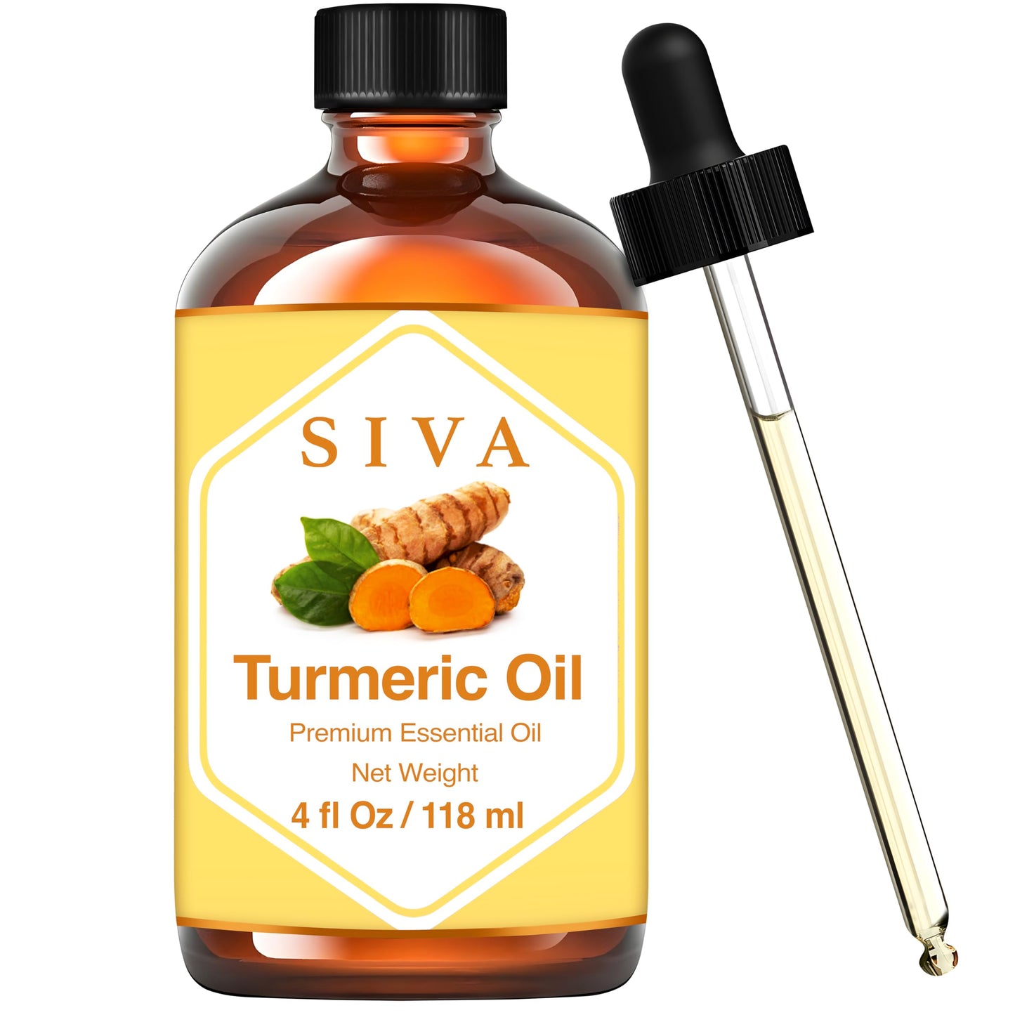 SIVA Lavender Essential Oil - 4 Fl Oz – Natural Lavender Oil - for Diffuser, Face, Skin Care, Aromatherapy, Hair Care, Scalp and Body Massage - with Dropper - Nirvana Guru