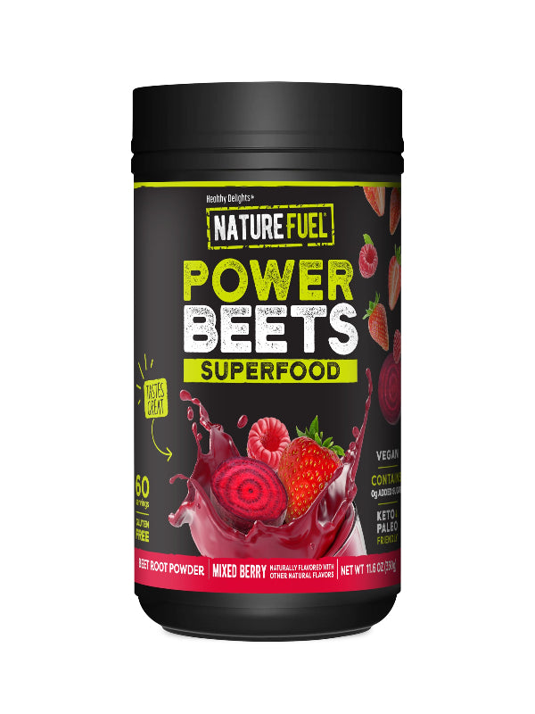 Nature Fuel Power Beets Powder, Delicious Mixed Berry, Concentrated Superfood Supplement, Supports Circulation, Natural Energy & Stamina, Non-GMO, 60 Servings (Packaging May Vary) Nirvana Guru