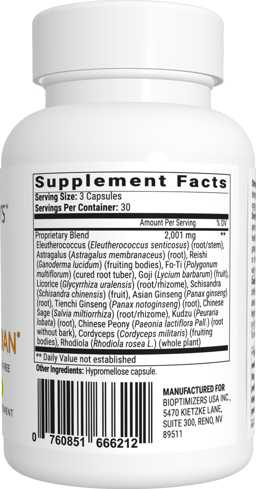 BIOptimizers Stress Guardian – Stress Relief Capsule – Rest Support Management - 90 Capsules Nirvana Guru