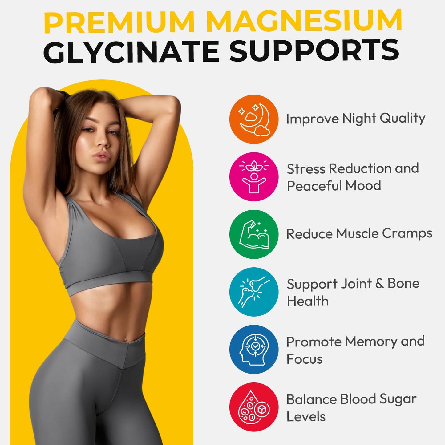 Magnesium Glycinate Gummies 600mg, High Absorption Magnesium Gummies with L-Threonate, Calcium, Vitamin B6, D3, Sugar Free Chews for Adults & Kids Relaxation, Stress Relief, Night Rest Nirvana Guru