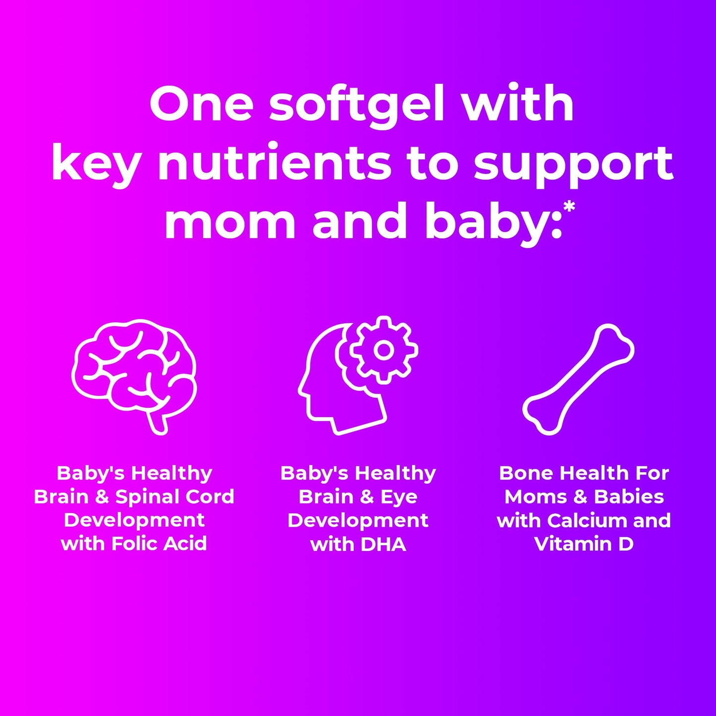 ONE A DAY Women's Prenatal 1 Multivitamin including Vitamins A, C, D, B6, B12, Iron, Omega-3 DHA & more - Supplement for Before, During, & Post Pregnancy, 30 Ct (Pack of 1)(Packaging May Vary) Nirvana Guru