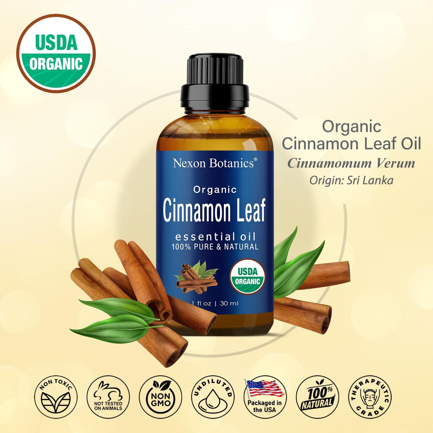 Organic Lavender Essential Oil 30 ml - Pure Natural Oils for Diffuser, Aromatherapy, Skin & Hair Care - Aceite De Lavanda Orgánico - Nexon Botanics - Nirvana Guru