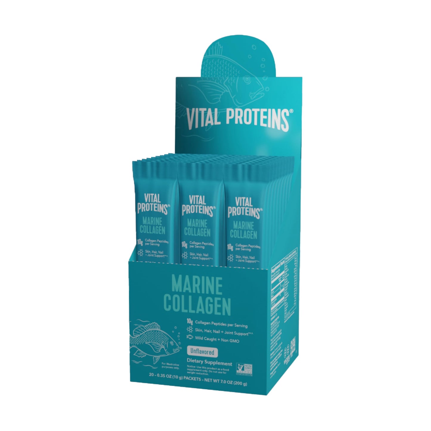 Vital Proteins Marine Collagen Peptides Powder Supplement for Skin Hair Nail Joint - Hydrolyzed Collagen - 12g per Serving - 14.5oz Canister - Nirvana Guru