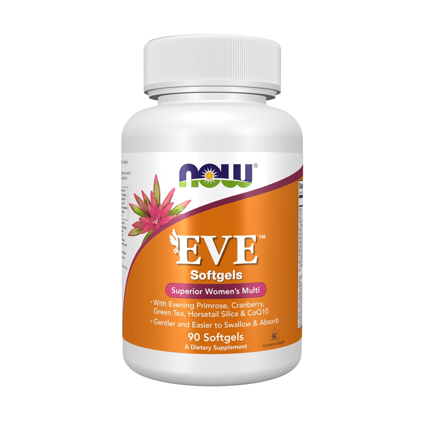 NOW Foods Supplements, Eve™ Women's Multivitamin with Evening Primrose, Cranberry, Green Tea, Horsetail Silica & CoQ10, 180 Softgels - Nirvana Guru