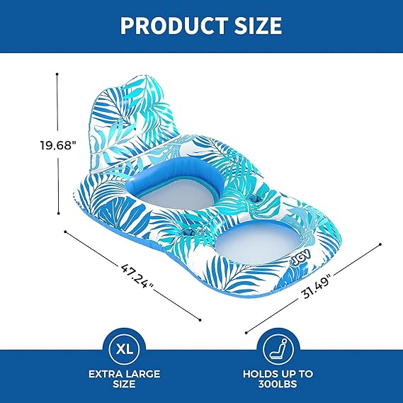 Pool Floats for Adults,Inflatable Chair Lounger Floaties with Drink Holder,Travel Pool Beach Lake Swim Inflatables Water Floating Rafts nirvanaguru