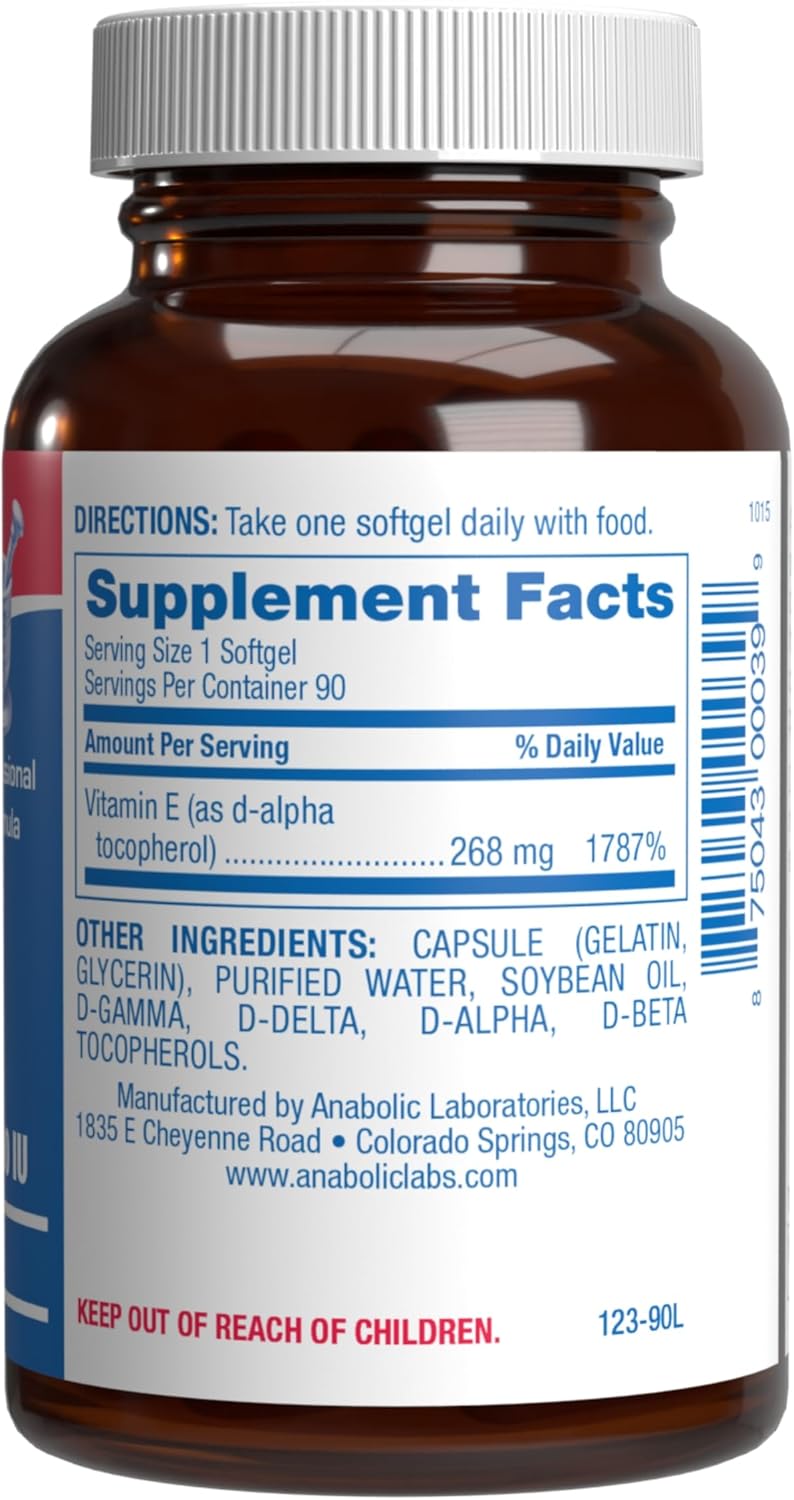 Vitamin E 400 IU Softgels - Clinical Formula Natural Vitamin E Supplement Complex with d-Alpha Tocopherol & Mixed Tocopherols for Hair Skin & Nails Plus Antioxidant Immune Support - 90 Servings Nirvana Guru