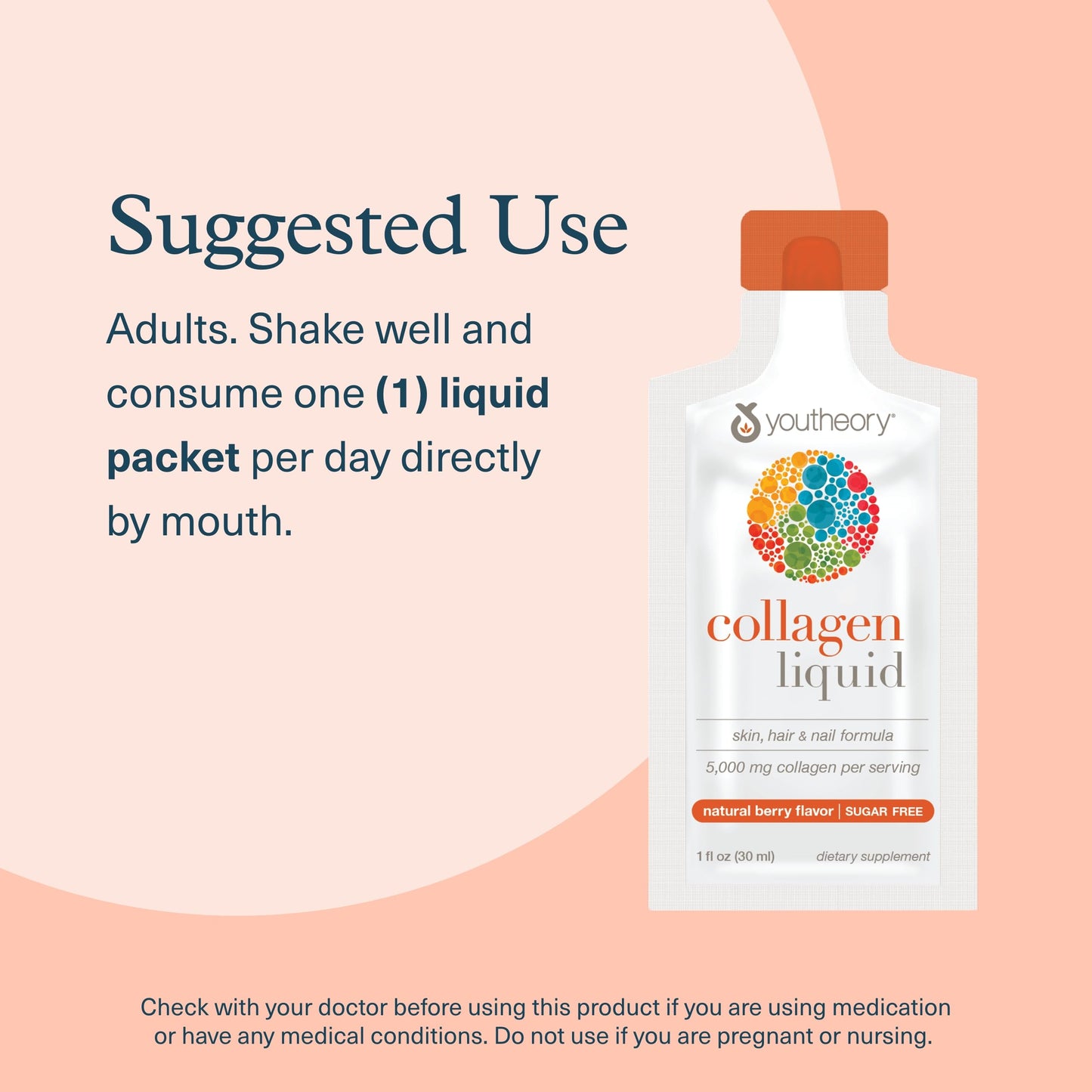 Youtheory Collagen Liquid - 5,000 mg Hydrolyzed Collagen - for Hair, Skin & Nails* - Sugar, Dairy & Soy Free - Berry Flavor - 12 Single Serving Packets - Nirvana Guru