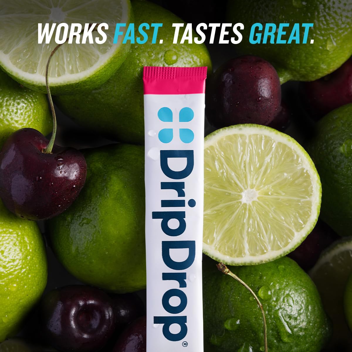 DripDrop Sugar Free Hydration Packets - Zero Classic Variety Pack - Single Serve Electrolytes Powder Drink Mix - Lemon Lime, Watermelon, Peach, Passion Fruit - Non-GMO, Gluten Free, Vegan - 32 Sticks