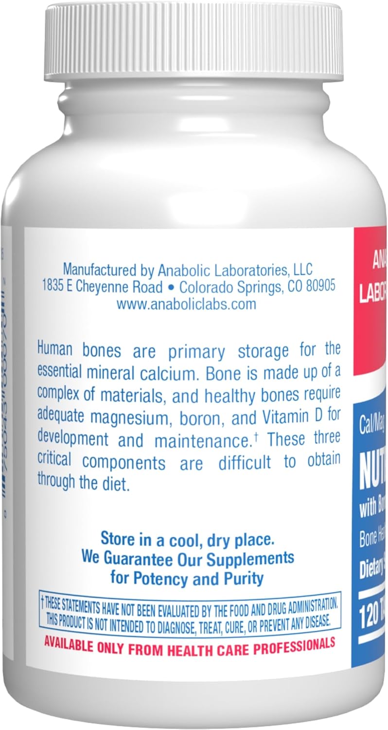 Calcium Magnesium D3 Bone Supplement for Women - Clinical Bone Strength Supplement with Magnesium Calcium Vitamin D3 & Boron Complex for Bone Maintenance - 120 Count Nutra Cal 1:1 Nirvana Guru