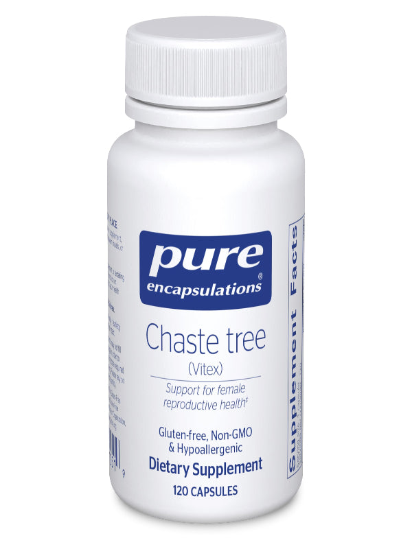 Pure Encapsulations Chaste Tree (Vitex) - Supports Menstrual Cycle Regularity - for Breast Comfort* - Women's Supplement - Hormonal Balance Support - Non-GMO & Vegan - 120 Capsules - Nirvana Guru