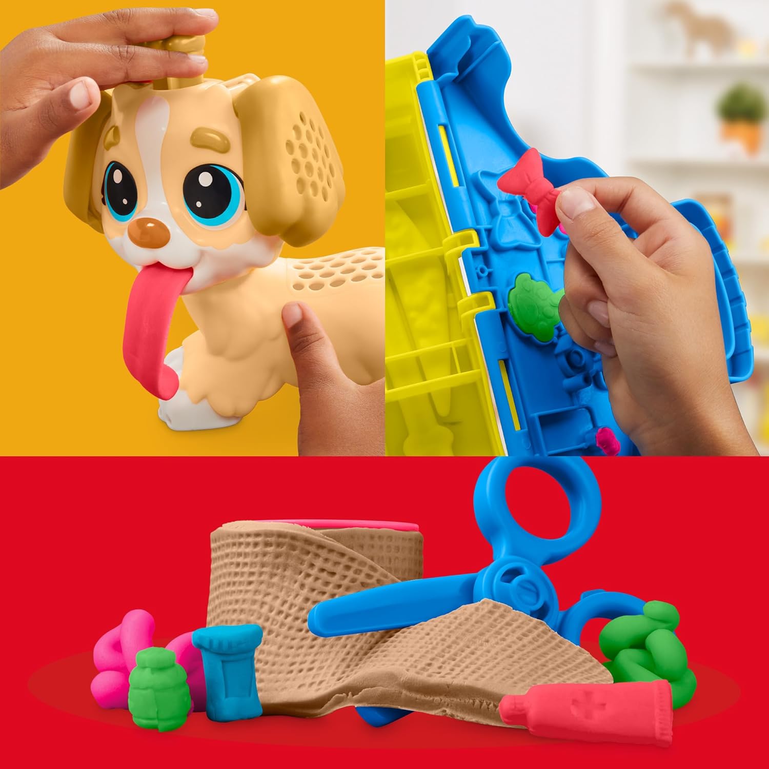 Play-Doh Care 'n Carry Vet Playset for Kids 3 Years and Up with Toy Dog, Storage, 10 Tools, and 5 Modeling Compound Colors, Non-Toxic Nirvana Guru