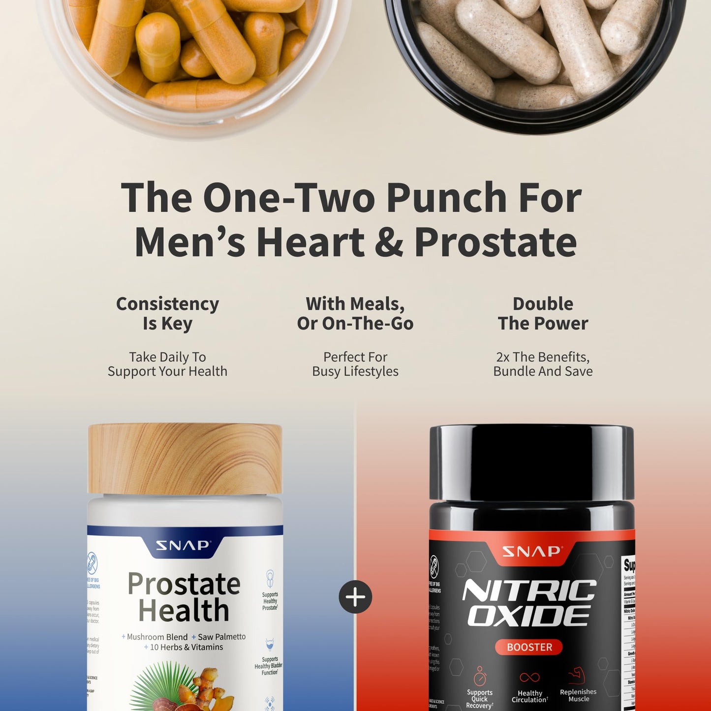 Snap Supplements Prostate Health Support Supplement, Saw Palmetto for Men Plus Stinging Nettle Root, Magnesium Citrate, Zinc and Plant Sterols, Supports Male Urinary Tract Health, 90 Capsules - Nirvana Guru
