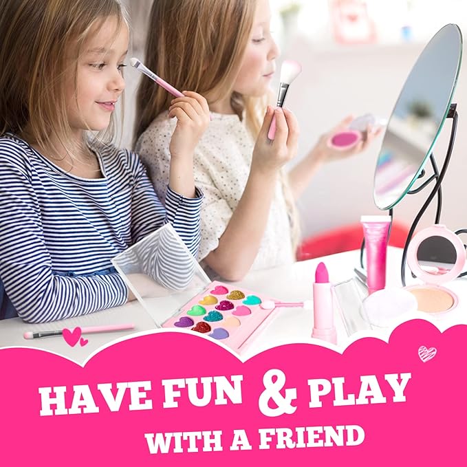 ULOVEME Kids Real Makeup Kit for Girls with Fluffy Purse - Real, Non Toxic, Washable Make Up Toy - Umicorn Toys Gift for 3 4 5 6 7 8 Years Old Girls Birthday (Pink Umicorn) nirvanaguru