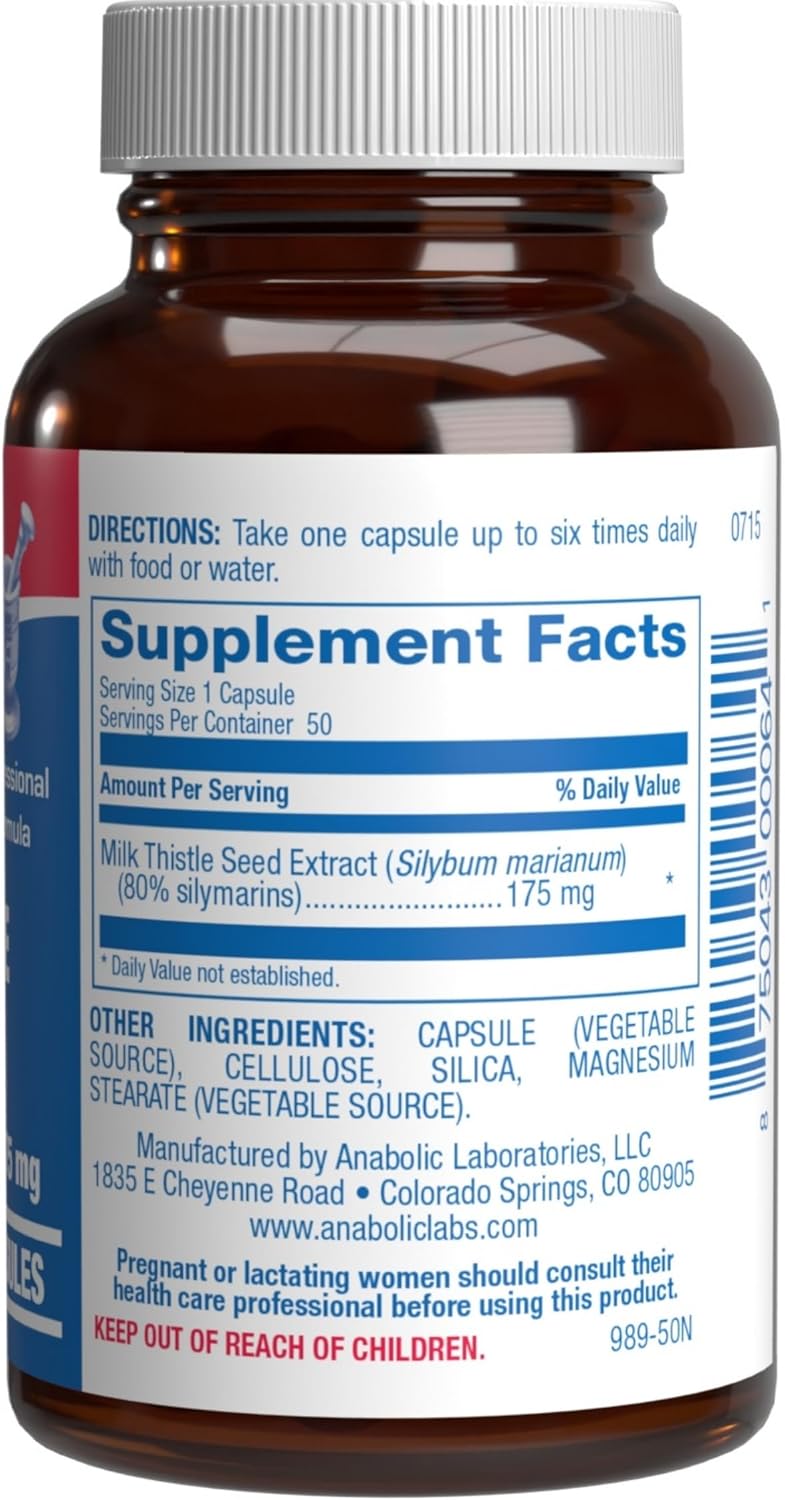 Silymarin Milk Thistle Extract Capsules - Clinical Milk Thistle Liver Supplements for Women & Men with Standardized 80% Silymarin for Liver Cleanse Detox Support - Vegan Made in The USA - 50 Servings Nirvana Guru