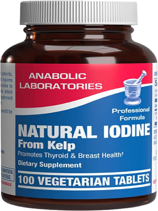 Sea Kelp Iodine Supplement - Clinical Grade Enhanced Iodine Supplement for Women and Men for Energy Metabolism and Thyroid Support - High Absorption Vegetarian Non-GMO Small Tablets (100 Servings) Nirvana Guru