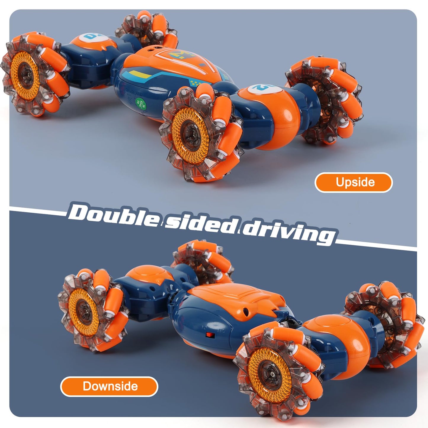 Gesture Sensing RC Stunt Car - Boys Toys Age 6-8-12, 4WD Hand Controlled Remote Control Twist Car with Light & Music, Cool Birthday Presents and Ideas Gifts for Kids Age 7 9 10 11 12 Years Old Nirvana Guru