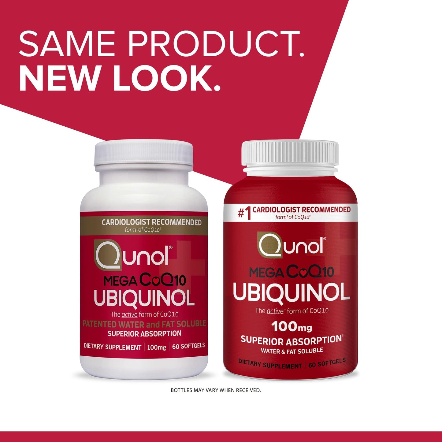 Qunol Mega Ubiquinol 100mg CoQ10, Superior Absorption, Patented Water and Fat Soluble Natural Supplement Form of Coenzyme Q10, Antioxidant for Heart Health, 100 Count Softgels Nirvana Guru
